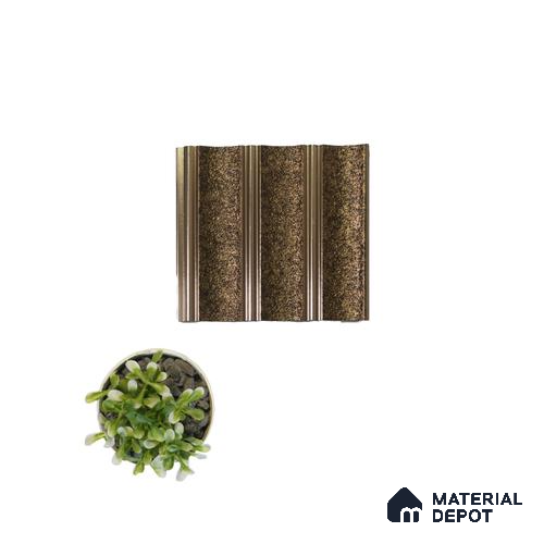 Brown Stone Louver PN 04564 8 ft x 4.9 inch Charcoal Panel - 12 mm | Suitable for Feature Wall, TV Unit & Living Room | Width is Subjected to 5% Variation