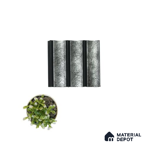 Grey Metallic Louver PN 04569 8 ft x 4.9 inch Charcoal Panel - 12 mm | Suitable for Feature Wall, TV Unit & Living Room | Width is Subjected to 5% Variation