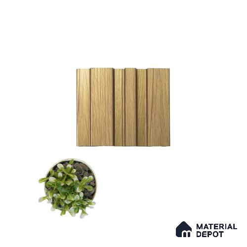 Beige Wooden Louver PN 04573 8 ft x 4.9 inch Charcoal Panel - 12 mm | Suitable for Feature Wall, TV Unit & Living Room | Width is Subjected to 5% Variation