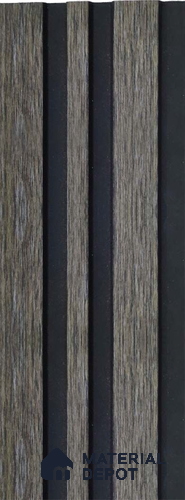 Brown Wooden Louver 1194 244 (Trend 1194) 8 ft x 4.9 inch Charcoal Panel - 12 mm | Suitable for Feature Wall, TV Unit & Living Room | Width is Subjected to 5% Variation