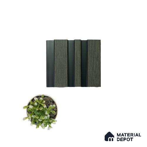 Brown Wooden Louver PN 04574 8 ft x 4.9 inch Charcoal Panel - 12 mm | Suitable for Feature Wall, TV Unit & Living Room | Width is Subjected to 5% Variation