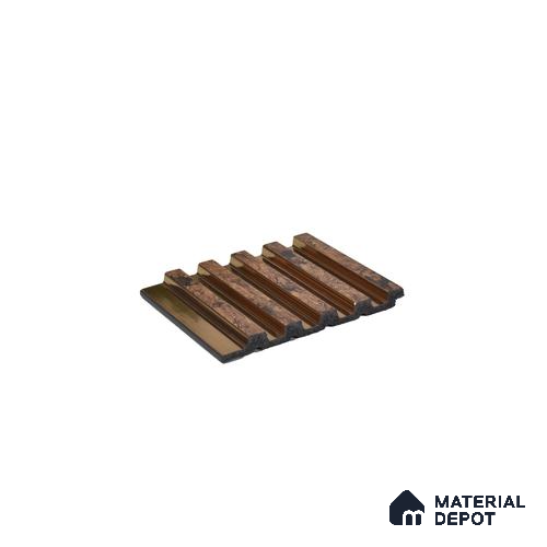 Brown Metallic Louver PN 04575 8 ft x 4.9 inch Charcoal Panel - 12 mm | Suitable for Feature Wall, TV Unit & Living Room | Width is Subjected to 5% Variation