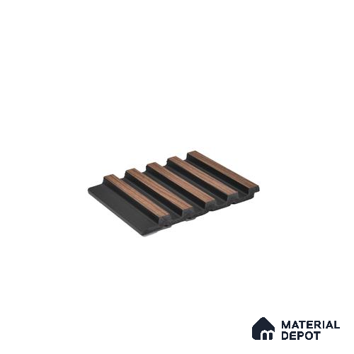 Brown Wooden Louver PN 04577 8 ft x 4.9 inch Charcoal Panel - 12 mm | Suitable for Feature Wall, TV Unit & Living Room | Width is Subjected to 5% Variation