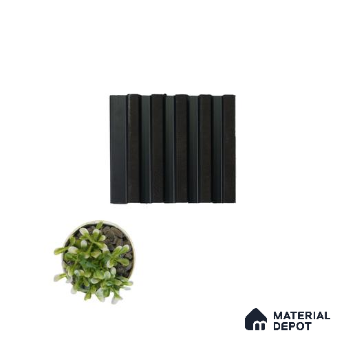 Black Wooden Louver PN 04578 8 ft x 4.9 inch Charcoal Panel - 12 mm | Suitable for Feature Wall, TV Unit & Living Room | Width is Subjected to 5% Variation