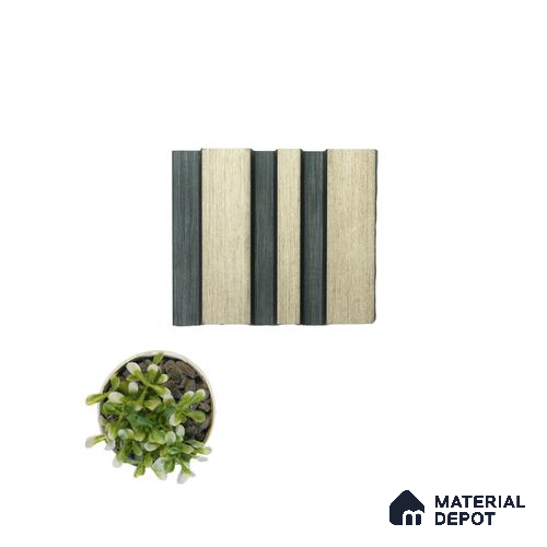Brown Wooden Louver PN 04579 8 ft x 4.9 inch Charcoal Panel - 12 mm | Suitable for Feature Wall, TV Unit & Living Room | Width is Subjected to 5% Variation