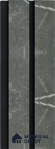Grey Marble Louver 1202 244 (Trend 1202) 8 ft x 4.9 inch Charcoal Panel - 12 mm | Suitable for Feature Wall, TV Unit & Living Room | Width is Subjected to 5% Variation