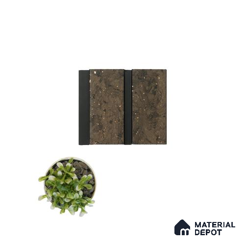 Brown Wooden Louver 1204 244 (Trend 1204) 8 ft x 4.9 inch Charcoal Panel - 12 mm | Suitable for Feature Wall, TV Unit & Living Room | Width is Subjected to 5% Variation
