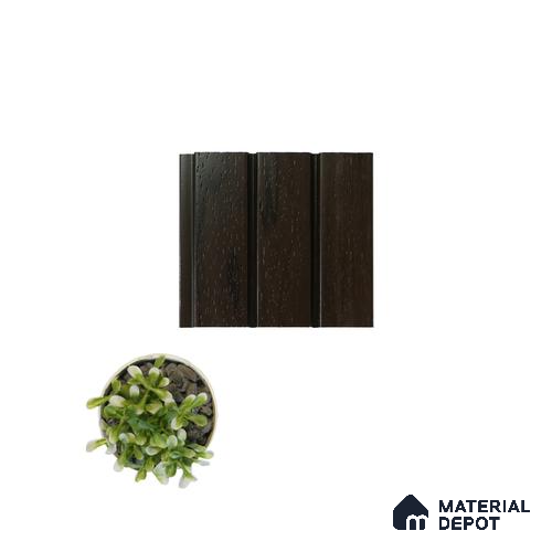 Brown Wooden Louver PN 04584 8 ft x 4.9 inch Charcoal Panel - 12 mm | Suitable for Feature Wall, TV Unit & Living Room | Width is Subjected to 5% Variation