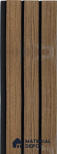 Brown Wooden Louver 1206 244 (Trend 1206) 8 ft x 4.9 inch Charcoal Panel - 12 mm | Suitable for Feature Wall, TV Unit & Living Room | Width is Subjected to 5% Variation