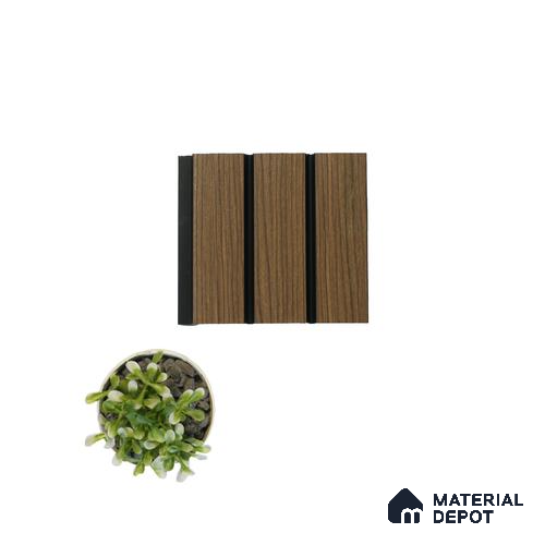 Brown Wooden Louver PN 04585 8 ft x 4.9 inch Charcoal Panel - 12 mm | Suitable for Feature Wall, TV Unit & Living Room | Width is Subjected to 5% Variation