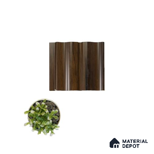 Brown Wooden Louver PN 04586 8 ft x 4.9 inch Charcoal Panel - 12 mm | Suitable for Feature Wall, TV Unit & Living Room | Width is Subjected to 5% Variation