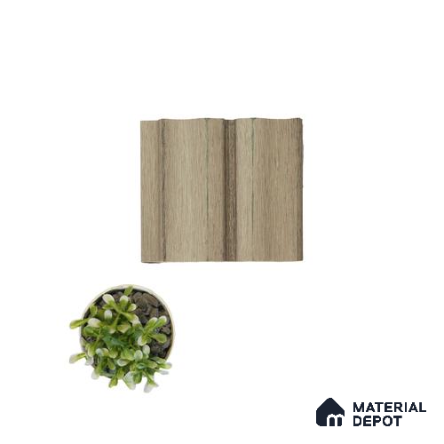 Cream Wooden Louver PN 04587 8 ft x 4.9 inch Charcoal Panel - 12 mm | Suitable for Feature Wall, TV Unit & Living Room | Width is Subjected to 5% Variation