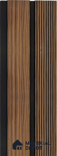Brown Wooden Louver 1209 244 (Trend 1209) 8 ft x 4.9 inch Charcoal Panel - 12 mm | Suitable for Feature Wall, TV Unit & Living Room | Width is Subjected to 5% Variation