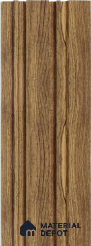 Brown Wooden Louver 1212 244 (Trend 1212) 8 ft x 4.9 inch Charcoal Panel - 12 mm | Suitable for Feature Wall, TV Unit & Living Room | Width is Subjected to 5% Variation