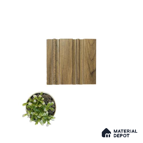 Brown Wooden Louver PN 04591 8 ft x 4.9 inch Charcoal Panel - 12 mm | Suitable for Feature Wall, TV Unit & Living Room | Width is Subjected to 5% Variation