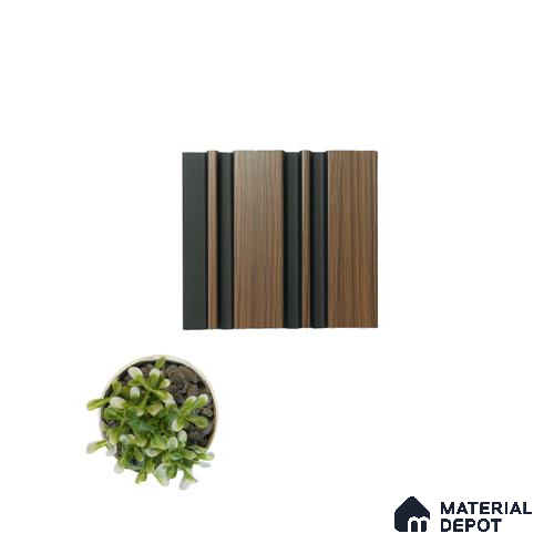 Brown Wooden Louver 1213 244 (Trend 1213) 8 ft x 4.9 inch Charcoal Panel - 12 mm | Suitable for Feature Wall, TV Unit & Living Room | Width is Subjected to 5% Variation