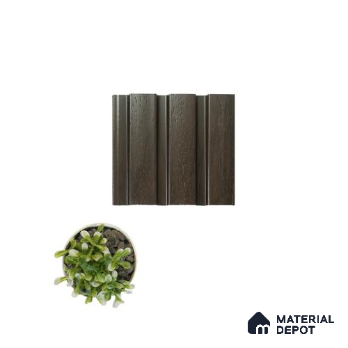 Brown Wooden Louver 1218 244 (Trend 1218) 8 ft x 4.9 inch Charcoal Panel - 12 mm | Suitable for Feature Wall, TV Unit & Living Room | Width is Subjected to 5% Variation