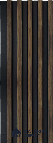 Brown Wooden Louver 1221 244 (Trend 1221) 8 ft x 4.9 inch Charcoal Panel - 12 mm | Suitable for Feature Wall, TV Unit & Living Room | Width is Subjected to 5% Variation