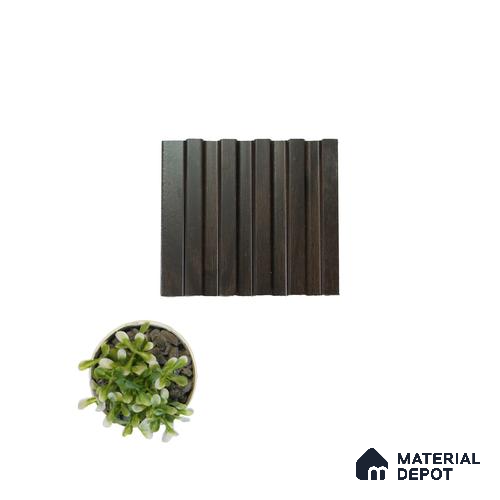 Brown Wooden Louver PN 04602 8 ft x 4.9 inch Charcoal Panel - 12 mm | Suitable for Feature Wall, TV Unit & Living Room | Width is Subjected to 5% Variation