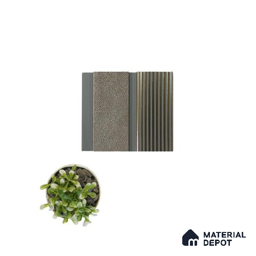 Brown Patterned Louver 1230 244 (Trend 1230) 8 ft x 4.9 inch Charcoal Panel - 12 mm | Suitable for Feature Wall, TV Unit & Living Room | Width is Subjected to 5% Variation