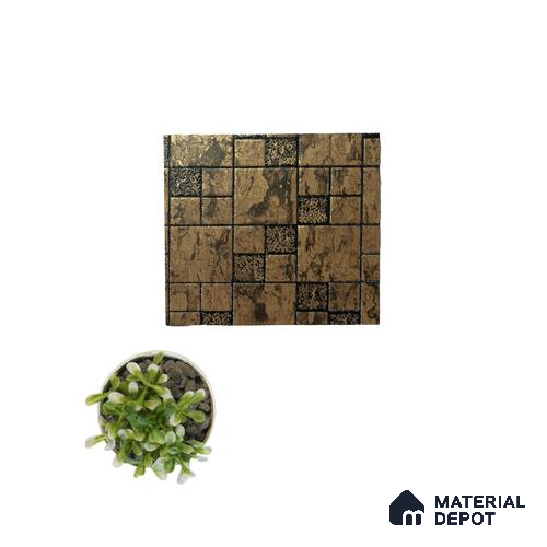 Brown Geometric Look Charcoal Decorative Wall Panel PN 04494 8 ft x 2 ft - 4 mm | Suitable for Feature Wall, TV Unit & Living Room | Width is Subjected to 5% Variation