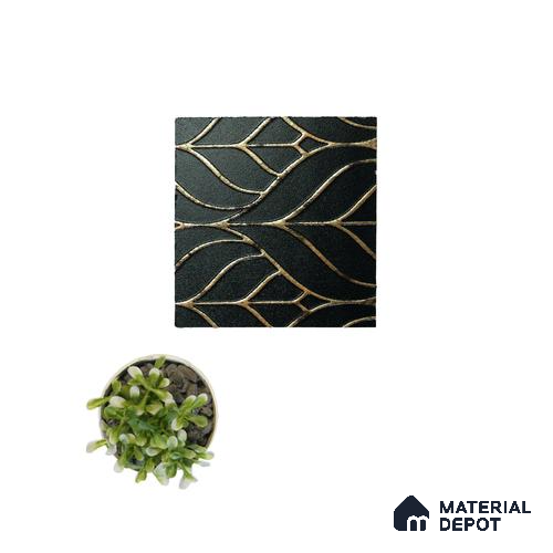 Black Geometric Look Charcoal Decorative Wall Panel PN 04501 8 ft x 2 ft - 4 mm | Suitable for Feature Wall, TV Unit & Living Room | Width is Subjected to 5% Variation