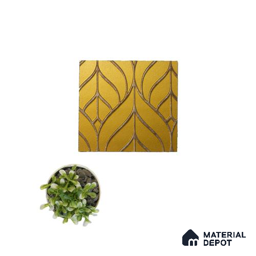 Gold Geometric Look Charcoal Decorative Wall Panel PN 04503 8 ft x 2 ft - 4 mm | Suitable for Feature Wall, TV Unit & Living Room | Width is Subjected to 5% Variation