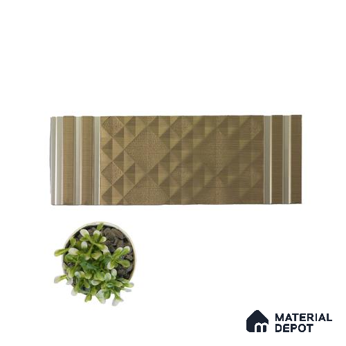 Brown Patterned Look Charcoal Decorative Wall Panel PN 04474 8 ft x 1 ft - 4 mm | Suitable for Feature Wall, TV Unit & Living Room | Width is Subjected to 5% Variation