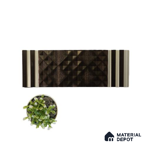 Brown Patterned Look Charcoal Decorative Wall Panel PN 04475 8 ft x 1 ft - 4 mm | Suitable for Feature Wall, TV Unit & Living Room | Width is Subjected to 5% Variation