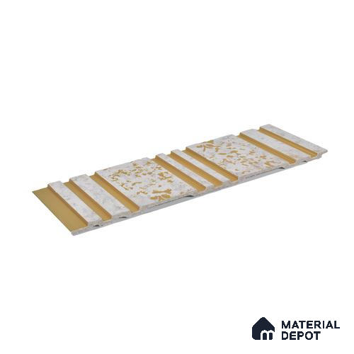 Silver Patterned Look Charcoal Decorative Wall Panel PN 04478 8 ft x 1 ft - 4 mm | Suitable for Feature Wall, TV Unit & Living Room | Width is Subjected to 5% Variation