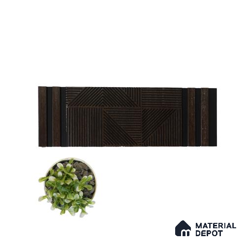 Brown Patterned Look Charcoal Decorative Wall Panel PN 04485 8 ft x 1 ft - 4 mm | Suitable for Feature Wall, TV Unit & Living Room | Width is Subjected to 5% Variation