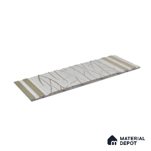 Silver Patterned Look Charcoal Decorative Wall Panel PN 04487 8 ft x 1 ft - 4 mm | Suitable for Feature Wall, TV Unit & Living Room | Width is Subjected to 5% Variation