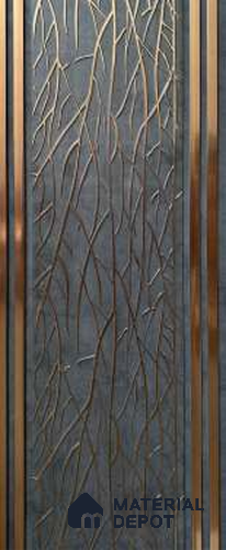 Trend 1261 Charcoal Decorative Wall Panel | 8 ft x 1 ft - 4 mm | Width is Subjected to 5% Variation