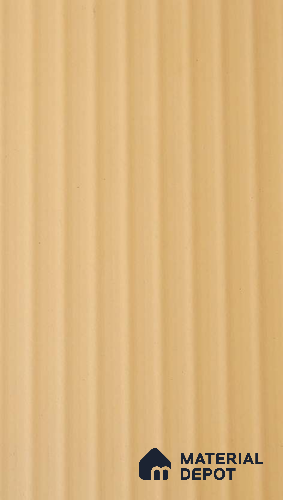 Light Sand Beige Fluted Solid Color 1308 FT 8 ft x 4 ft Texture Finish Decorative Laminate - 1 mm | Suitable for TV Unit,Wardrobe, Kitchen Cabinets