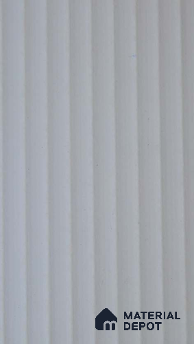 Cool Light Grey Fluted Solid Color 1310 FT 8 ft x 4 ft Texture Finish Decorative Laminate - 1 mm | Suitable for TV Unit,Wardrobe, Kitchen Cabinets