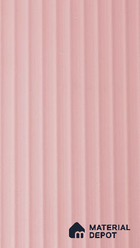 Dusty Pink Fluted Solid Color 1311 FT 8 ft x 4 ft Texture Finish Decorative Laminate - 1 mm | Suitable for TV Unit,Wardrobe, Kitchen Cabinets