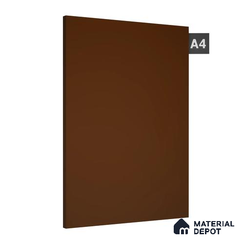 A close-up of a Brown 1322 PHG with a High Gloss finish Decorative Laminate available at Material Depot in Bangalore