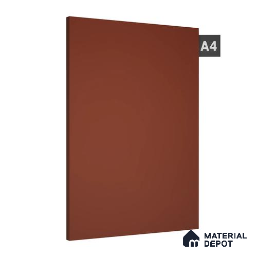 A close-up of a Brown 8020 AHG with a High Gloss finish Decorative Laminate available at Material Depot in Bangalore