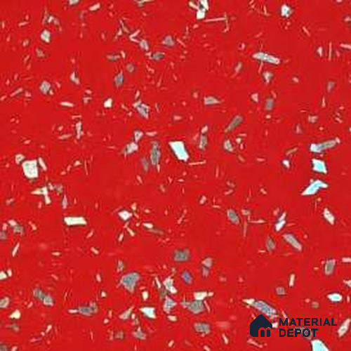 Red Terrazzo Look 8045 GLS 8 ft x 4 ft Texture Finish Decorative Laminate - 0.8 mm | Suitable for TV Unit, Wardrobe, Kitchen Cabinets