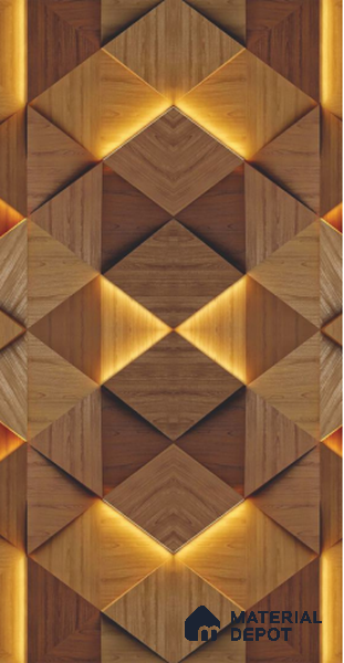 Patterned Look LM 08017 8 ft x 4 ft Texture Finish Decorative Laminate - 0.8 mm | Suitable for Bedroom, TV Unit, Wardrobe