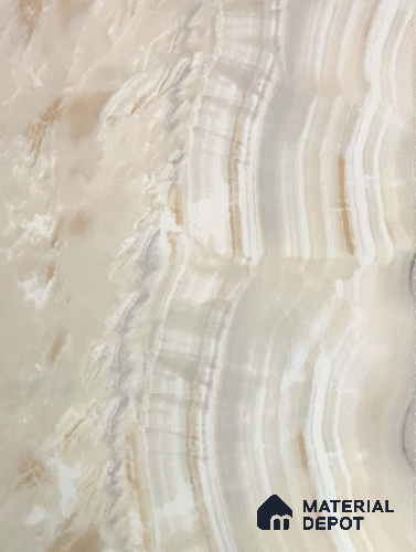 Cream Marble Look PHG1164 8 ft x 4 ft High Gloss Finish Decorative Laminate - 1 mm | Suitable for TV Unit, Wardrobe, Kitchen Cabinets