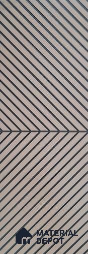 Brown Patterned Louver PN 04604 8 ft x 12 inch Charcoal Panel - 4 mm | Suitable for Feature Wall, TV Unit & Living Room | Width is Subjected to 5% Variation