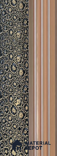 Beige Patterned Louver PN 06178 8 ft x 4.9 inch Charcoal Panel - 12 mm | Suitable for Feature Wall, TV Unit & Living Room | Width is Subjected to 5% Variation