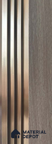 Brown Patterned Louver PN 06179 8 ft x 4.9 inch Charcoal Panel - 12 mm | Suitable for Feature Wall, TV Unit & Living Room | Width is Subjected to 5% Variation