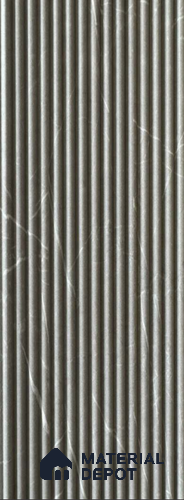 Grey Marble Louver PN 06180 8 ft x 4.9 inch Charcoal Panel - 12 mm | Suitable for Feature Wall, TV Unit & Living Room | Width is Subjected to 5% Variation