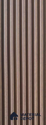 Brown Wooden Louver PN 06182 8 ft x 4.9 inch Charcoal Panel - 12 mm | Suitable for Feature Wall, TV Unit & Living Room | Width is Subjected to 5% Variation