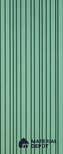 Green Plain Colour Louver PN 00000 8 ft x 4 ft MDF Panel - 12 mm | Suitable for Feature Wall, TV Unit & Living Room | Width is Subjected to 5% Variation