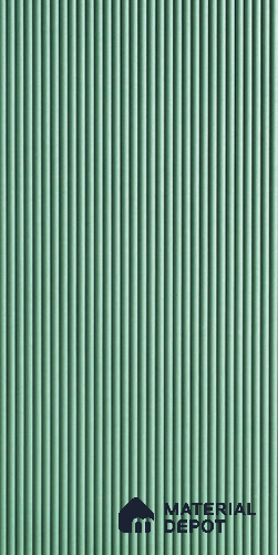 Green Plain Colour Louver PN 00864 8 ft x 4 ft MDF Panel - 12 mm | Suitable for Feature Wall, TV Unit & Living Room | Width is Subjected to 5% Variation