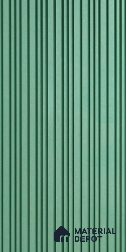 Green Plain Colour Louver 6104 GLO (6104) 8 ft x 4 ft MDF Panel - 12 mm | Suitable for Feature Wall, TV Unit & Living Room | Width is Subjected to 5% Variation