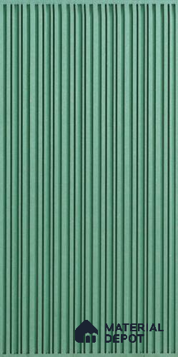 Green Plain Colour Louver 6108 GLO (6108) 8 ft x 4 ft MDF Panel - 12 mm | Suitable for Feature Wall, TV Unit & Living Room | Width is Subjected to 5% Variation